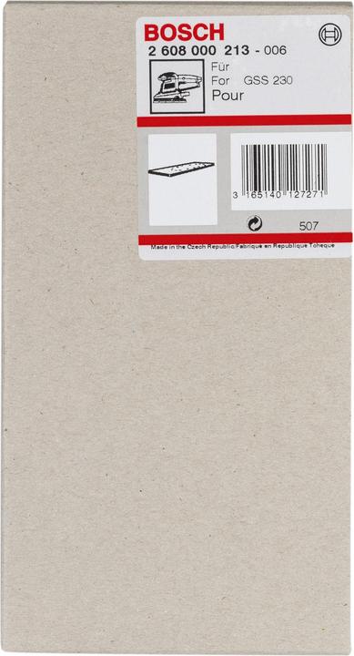 Image du produit Bosch Professional Zubehör Plateau de ponçage 185 x 93 mm, pour GSS 230 A, GSS 230 AE, sans auto-agrippant