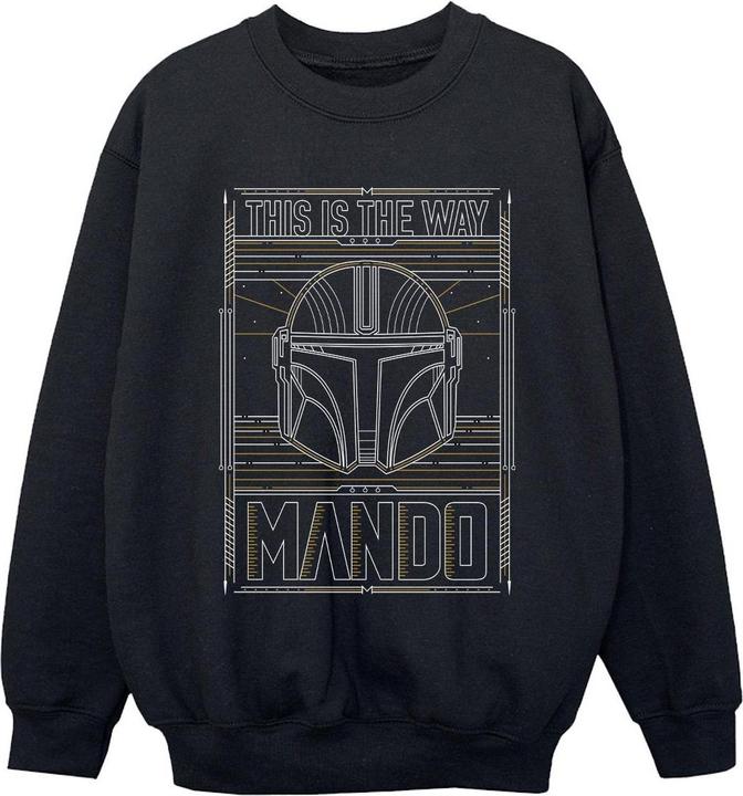 Star Wars The Mandalorian The Way Outline Helm Sweatshirt Jungen