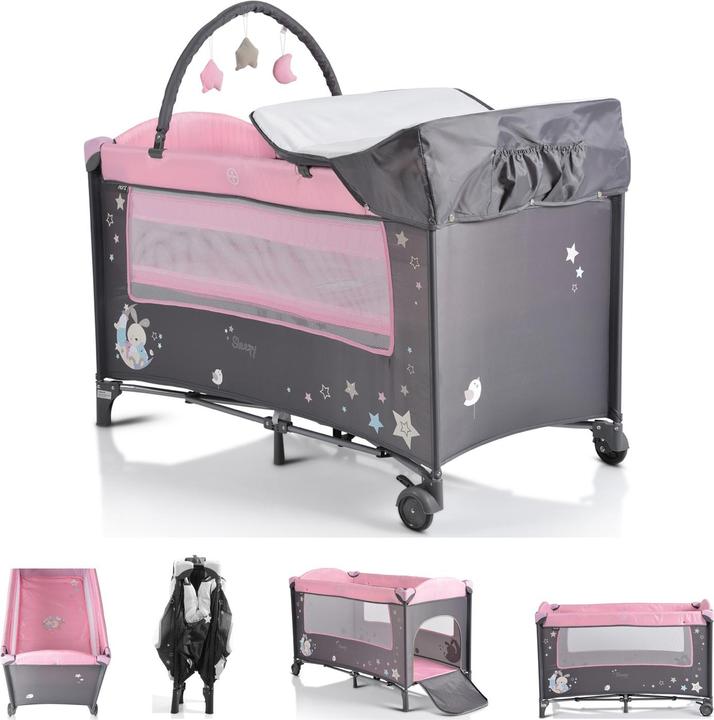 Actual product image Moni Travel cot Sleepy with wheels