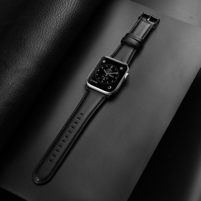 Actual product image Dux Ducis Business Series Genuine Leather Replacement Strap (44 mm, 45 mm, 42 mm, Genuine leather, Apple Watch Series 4, Apple Watch Series 5, Apple Watch Series 6, Apple Watch Series 7, Apple Watch Series 8, Apple Watch Series 9, Apple Watch SE, Apple Watch Series 1, Apple Watch Series 2, Apple Watch Series 3)