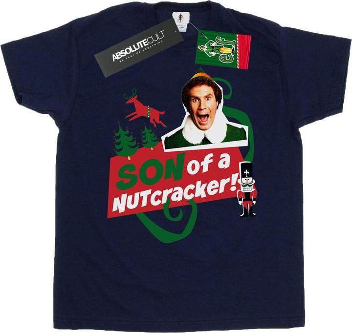Actual product image Elf Womens/Ladies Son Of A Nutcracker Cotton Boyfriend T-Shirt (M)