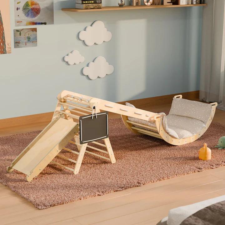 Image du produit Juskys Kletterdreieck Movario Vielseitiges Indoor-Klettergerüst