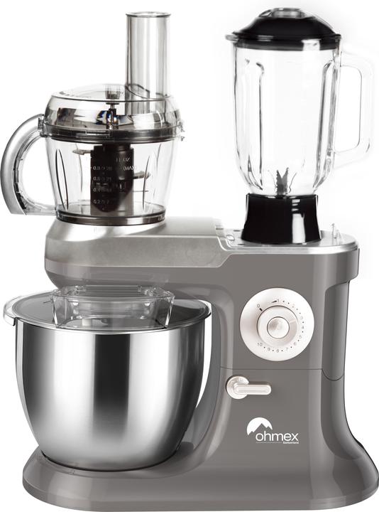 Ohmex Multifunctionele keukenmachine 6,5L, hakmolen: 1,5L, blender: 0,8L (1300 W)