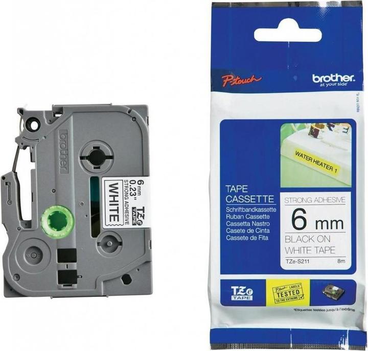 Brother Tze-S211 (0.60 cm, Weiss, Schwarz)