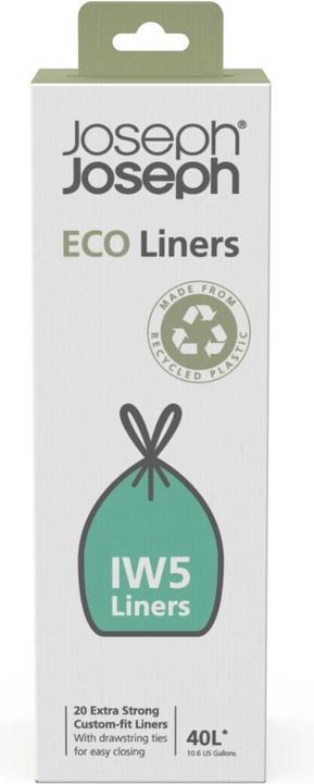 Image du produit Joseph Joseph IW4 40 L Sacs poubelle Eco Sacs poubelle recyclés 20pcs Gris (20 x, 40 l)