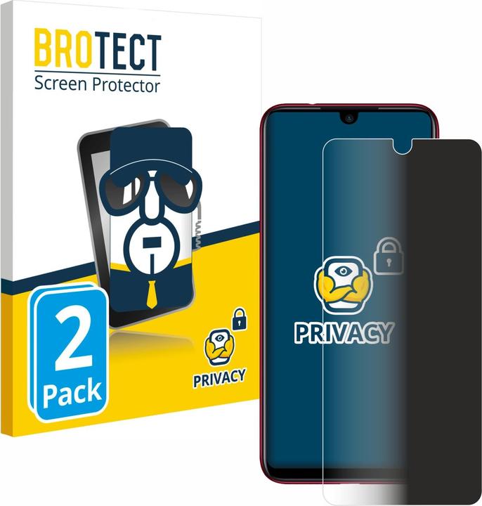 Produktbild BROTECT Sichtschutzfolie Anti-Spy Privacy Folie Blaulicht-Schutz (2 Stück, Xiaomi Redmi Note 7 Pro)