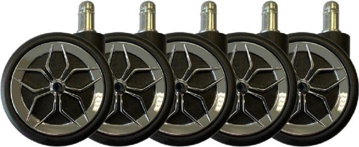 LC-Power Rollen LC-CASTERS-2-DRIFT 5er Set Chrom