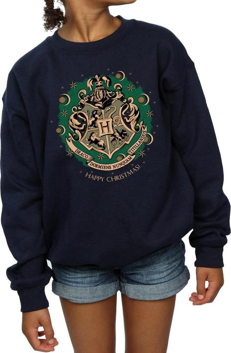 Actual product image Girls Christmas Wreath Sweatshirt (140, 146)