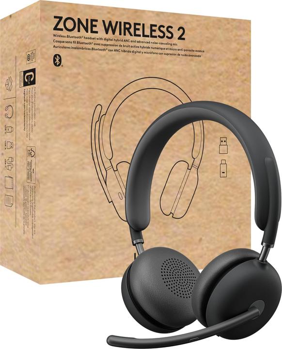 Logitech Zone Wireless 2 (Cable, Wireless, USB-C)