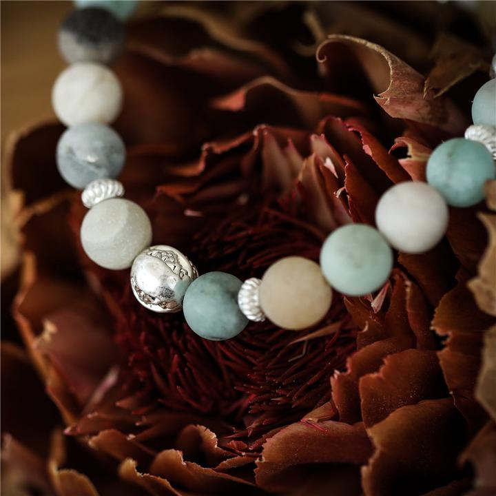 Produktbild Andreani Armband mit echtem Amazonite (80 cm, Steine, Nude, Glas, Braun, Metall)