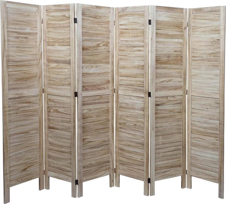 Mendler Paravent HWC-G30, Cloison de séparation visuelle, Shabby-Look 170x240cm - marron clair