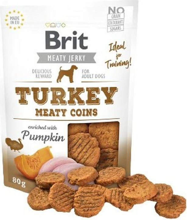 Actual product image Brit Jerky Turkey Meaty Coins Turkey - Dog Treat - 80 g (Adult, 1 pcs., 80 g)