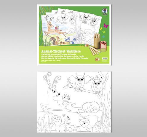 Immagine prodotto Ursus Set da tavolo da colorare Animali della foresta