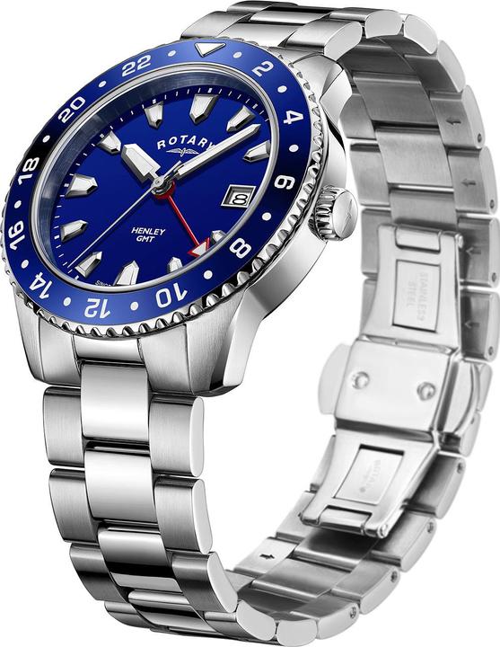 Image du produit Rotary GB05108/05 Henley GMT hommes 41mm 10ATM (Montre analogique, 41 mm)