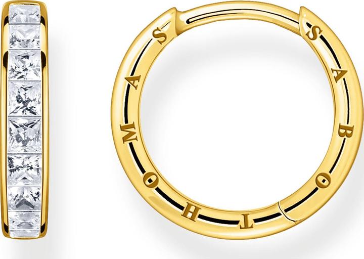 Produktbild Thomas Sabo Creolen Weisse Steine Pavé Gold (925er Silber)