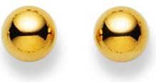 Natsumi Schmuck Ohrstecker Gelbgold 18K/750 Kugel 6.0mm (750/18 K Gelbgold)