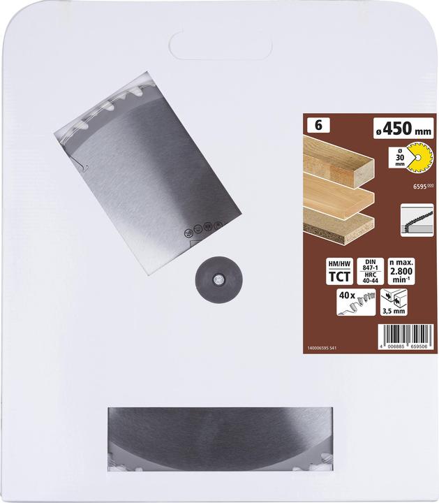 Immagine prodotto wolfcraft Lama circolare in metallo duro, serie marrone, Ø 350 mm