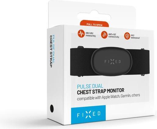 Image du produit Fixed Sangle thoracique cardio-fréquencemètre Pulse Dual, mesure HR+HRV, noir