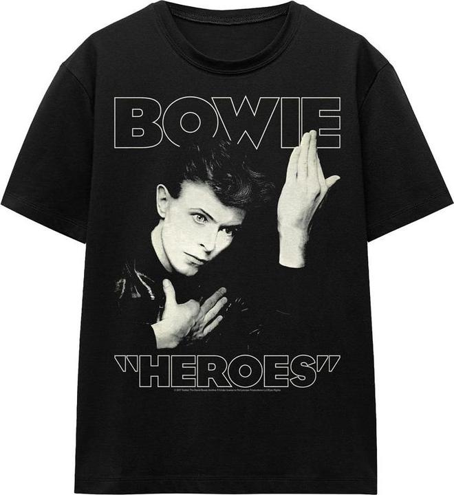 Immagine prodotto David Bowie Heroes Cover Maglietta Adulto Unisex (S)