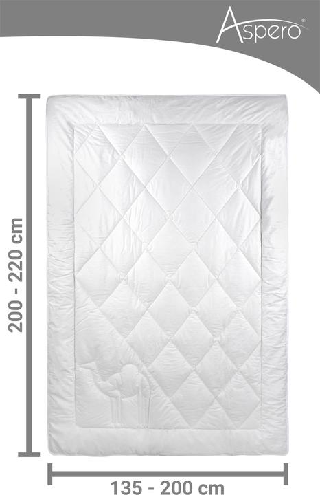 Actual product image Aspero Camel hair comforter RENNES (2300 g, 155 x 220 cm)