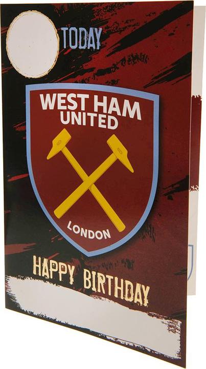 Actual product image West Ham United FC Birthday Card With Stickers (1 pcs.)