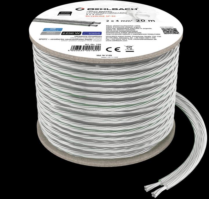 Actual product image Oehlbach Loudspeaker cable 2x4mm² 8m (8 m, 4 mm²)