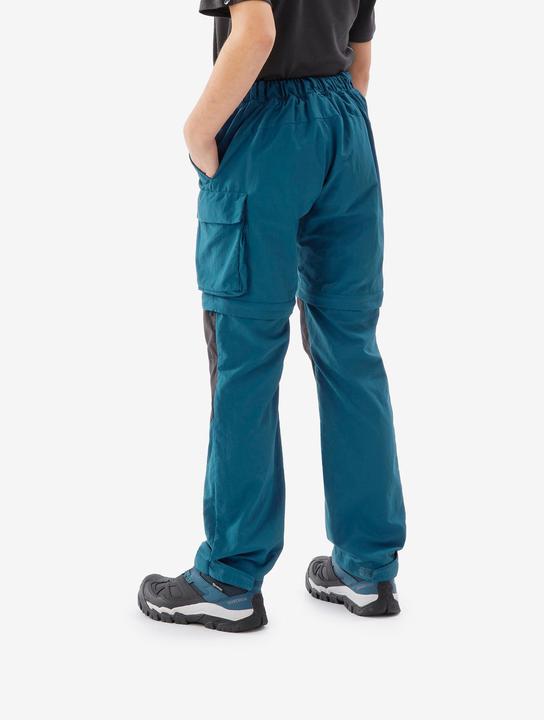 Image du produit Quechua Pantalon modulable de randonnée enfant 7-15 ans, MH500 bleu (14, 15, 16)