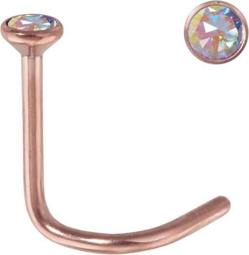 Image du produit Bijouteria Piercing nez (Titane, Revêtement PVD (couleur or), Zircone)