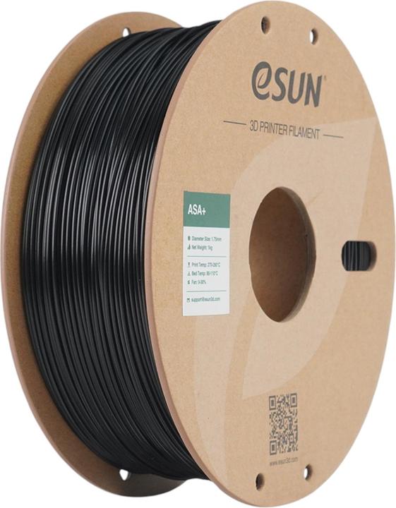 Actual product image eSUN ASA+ 1,75mm BLACK 1kg (ASA, 1.75 mm, 1000 g, Black)
