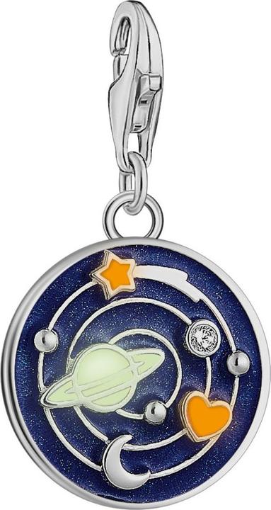Produktbild Thomas Sabo Charm-Anhänger Galaxie mit bunter Kaltemaille Silber geschwärzt (Emaille, 925er Silber)