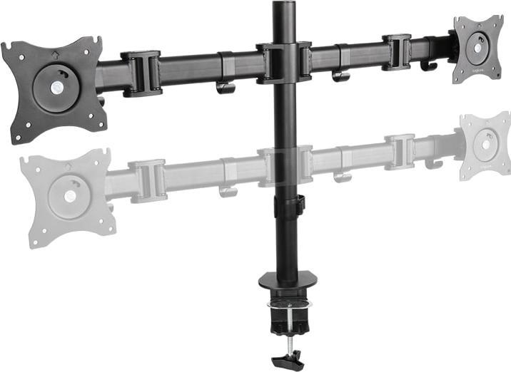 Produktbild LogiLink 2-fach Monitor-Schreibtischhalterung (Tisch, 27")