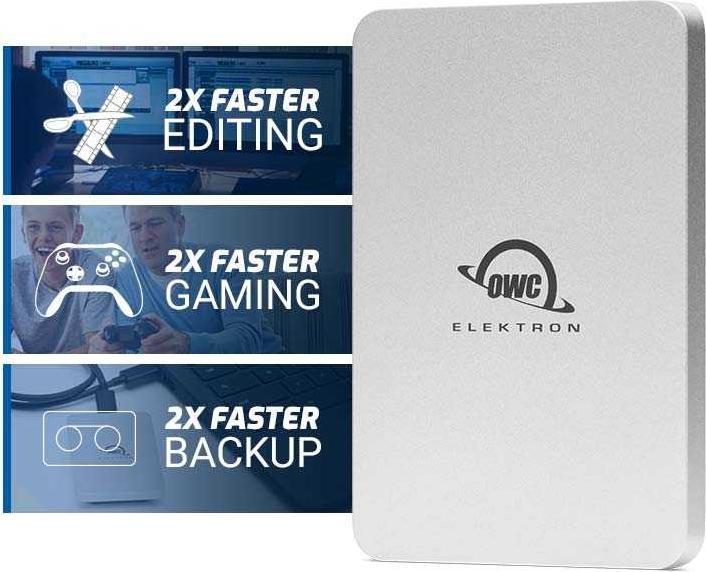 Actual product image OWC 480GB Envoy Pro Electron ultra compact USB-C 10Gb/s dust & water resistant rugged - Read/Write ov... (480 GB)
