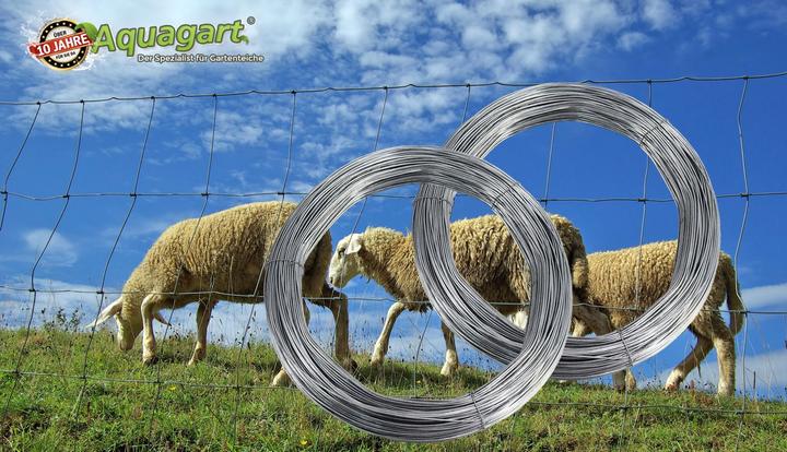 Produktbild Aquagart 375m Spanndraht 3,0mm für Wildzaun Forstzaun Weidezaun Knotengeflecht
