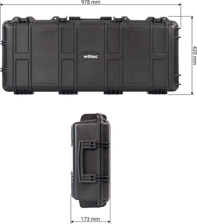 Produktbild Wiltec Waffenkoffer 97,8x42x17,3cm Langwaffenkoffer Gewehrkoffer Koffer Gewehr