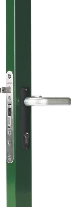 Actual product image Locinox Tubular frame lock H-metal with hook bolt, DM 35, PZ 92, round forend, stainless steel