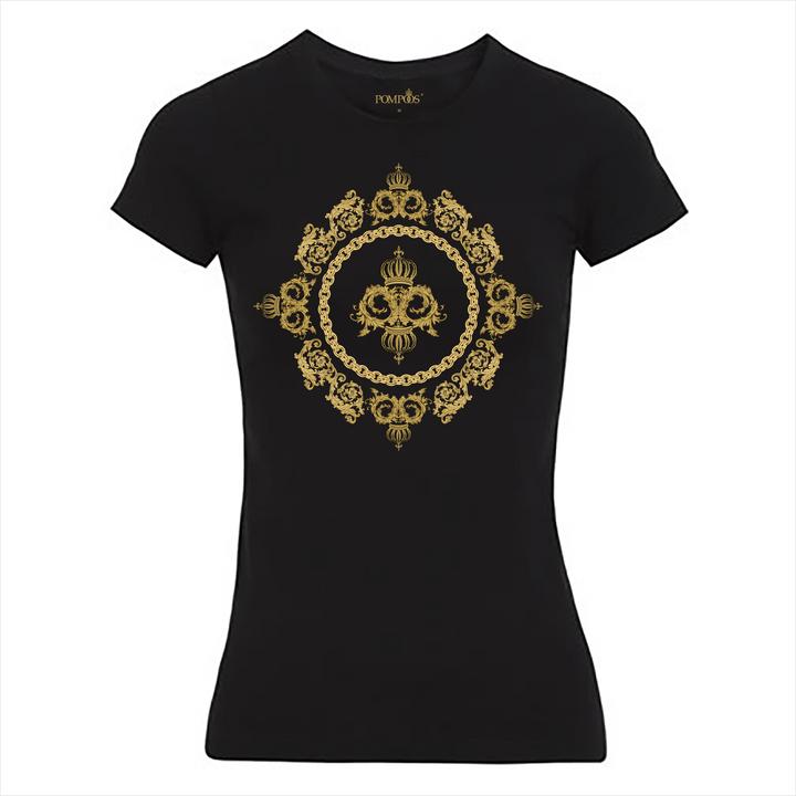 Pompöös T-Shirt Damen "Krone" - limited Edition T-Shirt Damen - Grösse XXL (XXL)