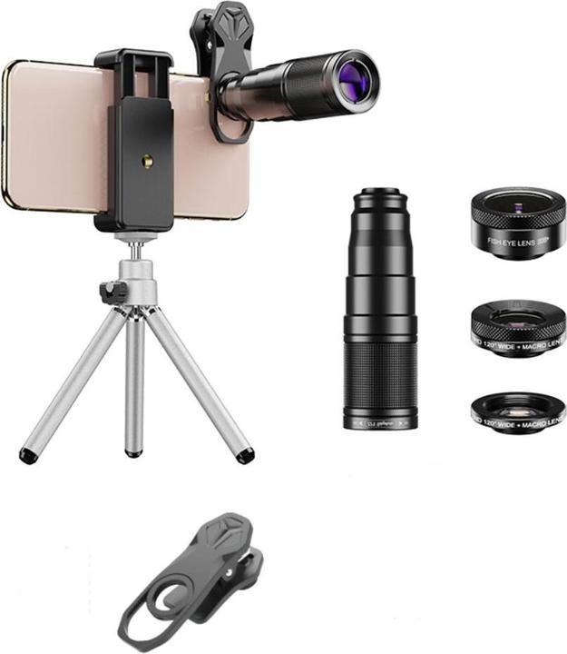 Immagine prodotto Deltalabs Smartphone Teleskop-Objektiv 22x – Fisheye, Makro, Weitwinkel & Stativ