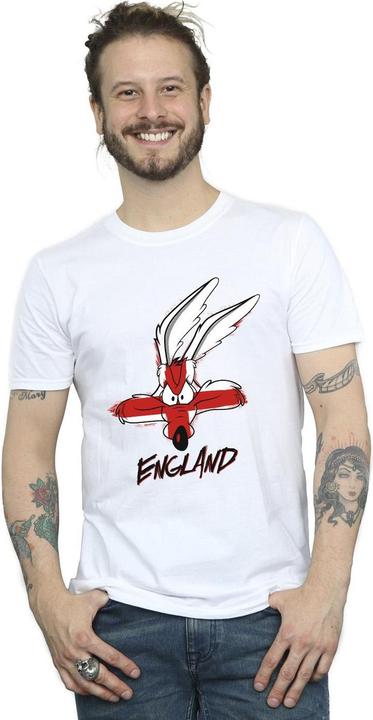 Actual product image Looney Tunes Mens Coyote England Face T-Shirt (L)
