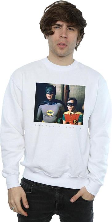 Actual product image Mens Batman TV Series Dynamic Duo Photograph Cotton Sweatshirt (XL)