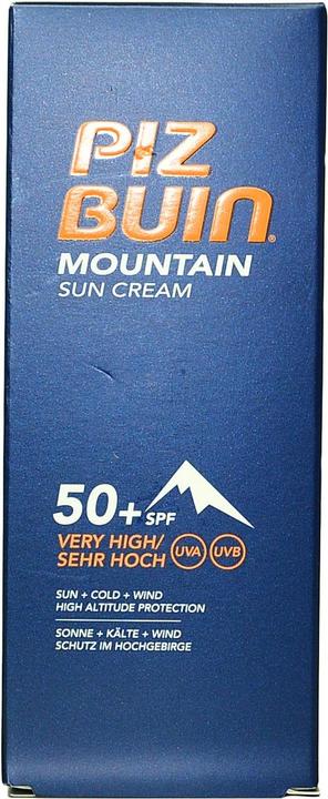 Actual product image Piz Buin Mountain Suncream (Suntan cream, SPF 50+, 50 ml, 72 g)