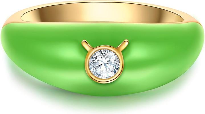 Actual product image Glanzstücke München Ladies ring zodiac sign Taurus - 35974 (50, 925 Silver)