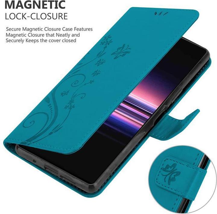 Produktbild Cadorabo Flower Book Cover (Sony Xperia 5)