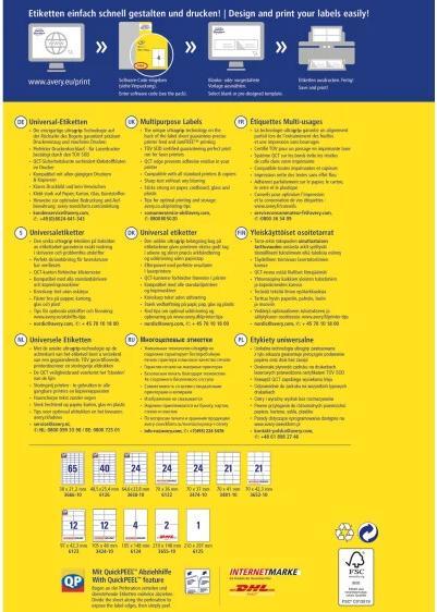 Actual product image Avery Universal Labels