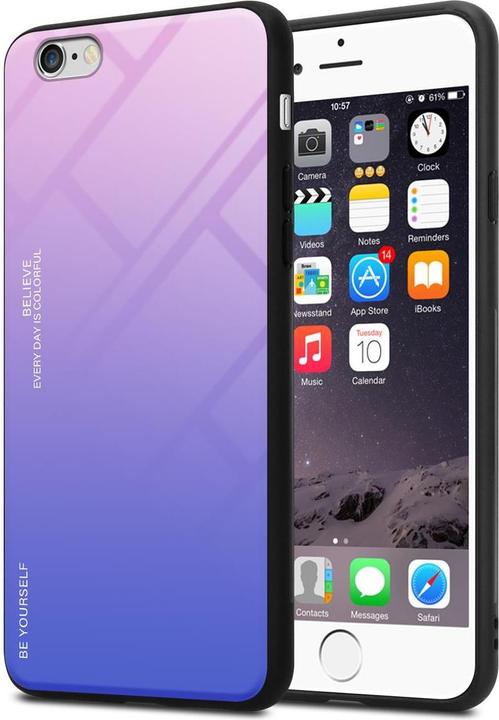 Produktbild Cadorabo TPU 2 Farben Glas Cover (Apple iPhone 6)