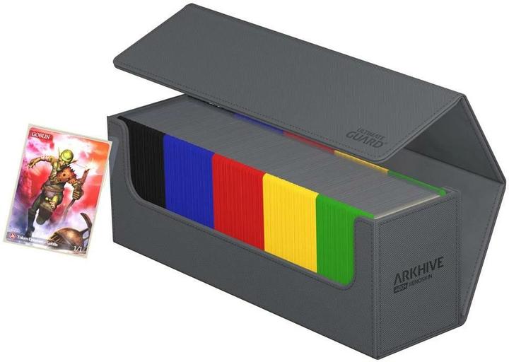 Actual product image Ultimate Guard Card Box XenoSkin Arkhive Monocolor 400+ Grey