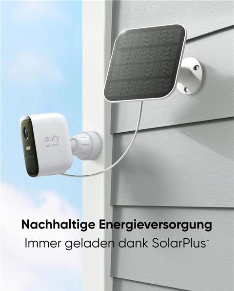 Productafbeelding eufy 1080p Auflösung, integriertes Solarpanel, inkl. HomeBase S380 Solar 2C Cam