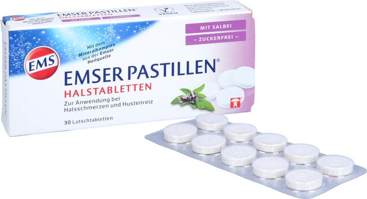 Actual product image Emser Pastilles sugar free with sage (30 Piece)