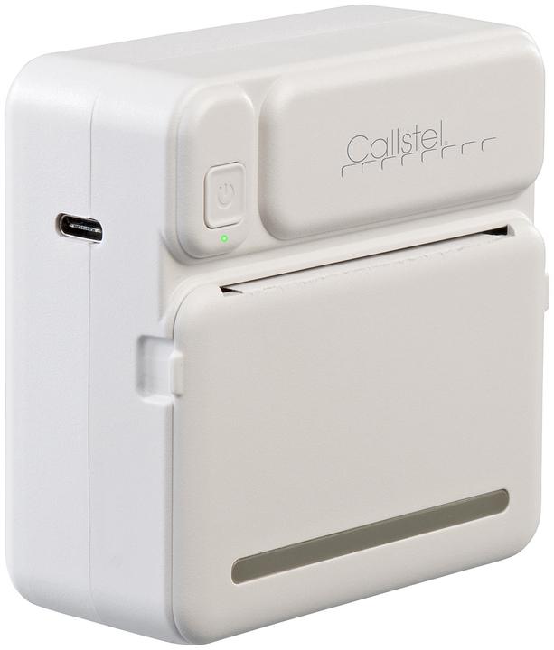 Immagine prodotto Callstel Mini stampante termica ricaricabile mobile per foto/etichette, app, 200 dpi, BT 5.1 (Bianco e nero)