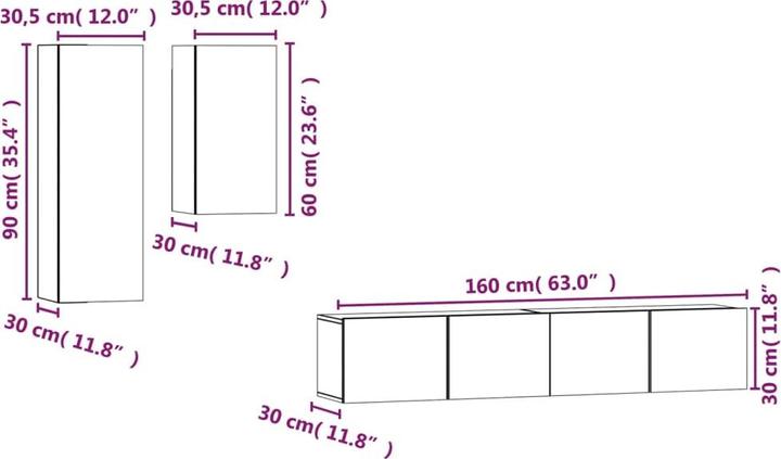 Produktbild VidaXL Owen (30.5 x 30 x 90 cm)