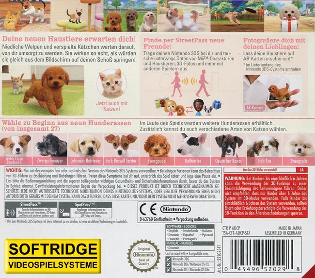 Image du produit Nintendo Nintendogs Cats : Caniches nains (3DS, DE)